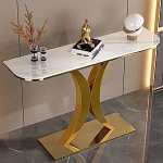 LUNAIZHUO Konsolentisch f&uuml;r den Eingangsbereich, Robuste Konsolentisch Schmal, Moderne Akzente f&uuml;r Wohnzimmer, Flur, Foyer, Schlafzimmer(Gold,100cm/39in)