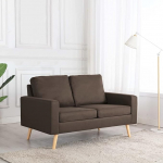 2-kohaline diivan koos seljapadja istmepatjaga Polsterdatud diivan Lounge diivan Diivan Lounge Kangas diivan istme m&ouml;&ouml;bel Elutuba Kangas puitraam Pruun