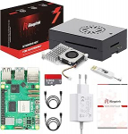 iRasptek Raspberry Pi 5 8GB Starter Kit - 128GB Edition Eelinstallitud OS-Bookworm (alumiiniumist korpus)