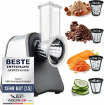 ADE K&ouml;&ouml;giviljar&ouml;&ouml;vel Elektriline riiv 500 Watt v&otilde;imsusega Roostevabast terasest korpus Eriti teravad terad Hapetamatu h&otilde;bedane