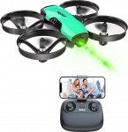 Loolinn Drone with camera as a gift for children - mini drone remote control, first person view camera drone (FPV) with video and photos / adjustable camera / two batteries