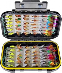 Fly Fishing Fly Kit, 24-100 tk kunstlik Fly Fishing s&ouml;&ouml;t kuiva / m&auml;rg k&auml;rbsed, Streamer, Fly sortiment Forelli kalap&uuml;&uuml;k koos kasti