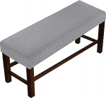 Jacquard Universal Cover for Dining Room Bench, Stretch Dining Bench Cover for Dining Room Elastikukate s&ouml;&ouml;gitoa toolile Toolikatted eemaldatav pestav elutuppa magamistoas helehall v&auml;ike