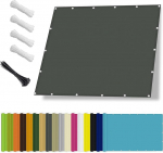 Markiis Veekindel, ristk&uuml;likukujuline, tuul ja 95% UV-kaitse, 100% rebenemiskindel pol&uuml;ester (m&otilde;&otilde;tude j&auml;rgi) Markiisikangas, l&otilde;uend, rullitav r&otilde;dule, terrassile, aeda, 1 x 1 m, tumehall.