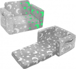 SLIGUY v&auml;ikelapse diivan, kokkupandav laste diivanitool, teisaldatav diivan lamamistooliks, pikendatav diivan, pimedas helendav diivanitool poistele ja t&uuml;drukutele