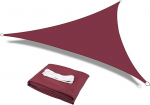Kolmnurkne p&auml;ikesepurje, veekindel, p&auml;ikesekaitse, koos kinnitustrossidega, PES (pol&uuml;ester), UV-kaitsega, aeda, terrassile, telkimiseks, 5 x 5 x 5 m, veinipunane