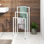 HOJINLINERO k&auml;ter&auml;tikuhoidja ilma puurimata, k&auml;ter&auml;tikuhoidja, vannitoa r&auml;tikuhoidja, vabalt seisev r&auml;tikuhoidja, 3 r&auml;tikukangiga (valge)