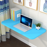 Blauer W&auml;sche-Klapptisch aus Holz zur Wandmontage mit robuster Halterung, platzsparendes schwebendes Design f&uuml;r K&uuml;che und Waschk&uuml;che, Stabiler und robuster Wandtisch f&uuml;r kleine R&auml;ume (100 x