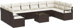 10 tk aia diivan komplekt padjad Grey Poly Rattan Garden Lounge Model3346568