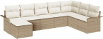 Gartensofa-Set mit Kissen 8 tk Beige Poly-Rattan Gartenm&ouml;bel Model3345481