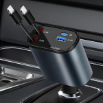 AXFEE sisset&otilde;mmatav autolaadija, 4-in-1 mobiiltelefoni kiirlaadija auto sigaretis&uuml;&uuml;taja pistiku adapter sisset&otilde;mmatav autolaadija, mis &uuml;hildub iPhone 14/13/12/11-ga