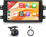 8 s&uuml;damikud 6+128G Android Autoradio Suzuki SX4 2006-2013/Fiat Sedici 2005-2014 juhtmevaba Carplay 9-tolline Android Auto peeglilink Bluetooth FM/RDS/EQ/DSP WiFi GPS roolijuhtimine tagurdamine