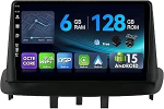 [6G + 128G, Octa-Core] - MSD Autoradio Renault Megane 3 (2008-2014) | Android 15 GPS navigatsiooniradio | CarPlay Android auto roolijuhtimine Dual Band WiFi DSP DAB | Tagurduskaamera MIC | 2