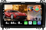 MSD Android 15 Autoradio f&uuml;r Benz W169 W245 B160 B170 B180 B200 W639 Vito Viano W906 Sprinter | 4G+64G - GPS Radio | CarPlay Android Auto Lenkradsteuerung DSP DAB | Tagfahrkamera | 2 Din 9 Zoll