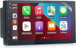 Android 14 autoraadio juhtmevaba Apple Carplay ja Android Car, Double DIN, 7-tolline autoraadio, Bluetooth 5.1, RDS/AM/FM raadio, 7 LED-v&auml;rvi, raadio koos tagurduskaameraga, WiFi, GPS-navigatsioon.