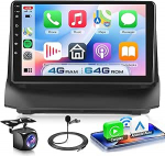 4G + 64G autoraadio Android 15 Ford Fiesta 2009-2014, 9-tolline 1280 x 720P HD puutetundlik autoraadio traadita Carplay Android auto GPS Wi-Fi USB Bluetooth 5.0 FM RDS raadio tagurduskaameraga