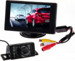 BW auto parkimiss&uuml;steemi komplektid - 4.3" v&auml;rviline TFT LCD auto tagantj&auml;rgi monitor + 7 Leds IR &ouml;ise n&auml;gemise auto tagantj&auml;rgi tagurdav veekindel videokaamera