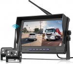 Traadita digitaalne tagantvaate kaamera, 2 kaamera komplekt 9-tollise IPS monitoriga, IP68 veekindel tagurduskaamera, &ouml;&ouml;n&auml;gemine, pildi p&ouml;&ouml;ramine, BSD, loop video, veoauto/haagise/autoelamu/bussiraadio jaoks