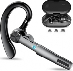 Bluetooth-peakomplektid juhtmevaba telefon, 5.3 Bluetooth-peakomplektid mobiiltelefoni 60H m&auml;nguaeg, ENC Dual Mic m&uuml;ravastased k&otilde;rvaklapid, k&otilde;rvaklapid koos laadimiskohvriga &auml;ri / kontorile, s&uuml;gavmustad