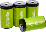 Amazon Basics 4 x 10000mAh laetavad NiMH patareid t&uuml;&uuml;p D (monokellad) - laetavad patareid - kuni 1000 korda - eellaetud