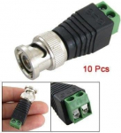 10 x koaksiaal CAT5 kaamera CCTV BNC videobalun &uuml;hendused