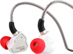 LINSOUL 7Hz Salnotes Zero HiFi 10 mm d&uuml;naamilise juhiga k&otilde;rvaklapid IEM metallist komposiitmembraaniga, roostevabast terasest esiplaat, eemaldatav 2-pin OFC kaabel (valge, ilma mikrofonita, 3,5 mm)