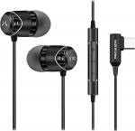 SoundMAGIC E11D USB-C k&otilde;rvaklappide stereok&otilde;rvaklapid 10mm draiveritega Metallist korpus L-kujuline pistik Inline kontroller HiFi heli mustad