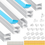 Romon kaablikanal valge isekleepuv pakend 10 kaablikanalisatsiooni nurgas V&auml;litingimustes kasutamiseks koos vahtlindi valmis 0,4 m x 20 mm x 10 mm kaablikanalid paigaldamine seinale kaablijuhtimiseks kaablijuhtimiseks kaablijuhtimise kaablile