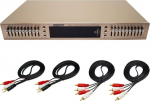 Toplionace EQ665 Stereo ekvalaiser, 220 V HiFi Home EQ ekvalaiser Dual-10 Band Stereo Treble Alt Bass Control koos integreeritud Bluetoothiga (EQ665, Golden)