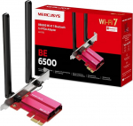 Mercusys MA37BE Wi-Fi 7 WiFi kaart arvutile, BE6500 Tri-Band PCIE adapter, Bluetooth 5.4, WPA3, MU-MIMO, OFDMA, toetab ainult Windows 11 operatsioonis&uuml;steemi