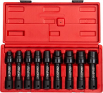 Sunex 2695 1/2-Inch Drive Metric Driveline Socket Set, Metric, 12-Point, Cr-Mo, 8mm - 17mm, 9-Piece