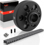 1PZ FR7-LL1 Centrifugal Coupler, 1 Inch Bor 14T 14 Tooth 40/41/420 Chain 13HP Go Kart Clutch Replacement for Mini Bike Go Kart Engine