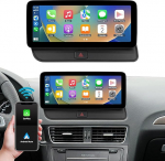 Ninetom autoraadio 12,3-tolline puuteekraan koos juhtmevaba Carplay ja Android autoga 2009-2017 Audi Q5 jaoks koos 3G MMI+ s&uuml;steemiga, tugi Mirrorlink, kaamera, navigeerimine