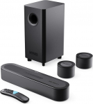 MAJORITY Bowfell Halo Atmos Soundbar TV-seadmetele, 300 W k&otilde;lar telerite jaoks koos subwooferiga, 5.1 Dolby Atmos kodukino Surround Sound s&uuml;steem, juhtmevaba HDMI eARC, mini heliriba, PC