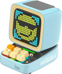 Divoom Ditoo Multifunktsionaalne Pixel Art LED Bluetooth k&otilde;lar, 256 programmeeritav LED-paneel koos peo tulega, nutikas digitaalne lauakell, m&auml;ngude muusikakast, TF-kaardi ja raadio tugi, sinine