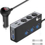 Qidoe autolaadija sigaretis&uuml;&uuml;taja adapter USB auto pistikupesa Splitter Splitter