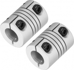 hankekaart Flexible Wellenkupplung, 8 kuni 8 mm, 20 mm pikkus, 15 Durchmesser, Klemmwellenkupplung, Aluminiumlegierung, Gelenkverbinder, Schrittmotor-Kupplung f&uuml;r 3D-Drucker, CNC-Maschinen