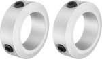 sourcing map 2pcs Screw Neck Set 40mm Bore Aluminum Alloy Shaft Collars 60mm OD 20mm Width Axle Boot for Linear Rod Shaft Guide