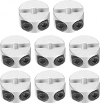 sourcing map Doppelter geteilter Schaftkragen, 3 mm Bohrung, zweiteiliger Klemmkragen, 16 mm Au&szlig;endurchmesser, 8 mm Dicke, Aluminiumlegierung, Schraubspaltring, 8 St&uuml;ck