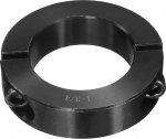 sourcing map Double Split Shank Collar, 1-3/8" Bore, One Piece Clamping Ring, 2-1/2" OD, 11/16" Thickness, Black Oxide Lock Collar Clamp with Adjusting Screws (1045 Steel)
