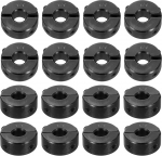 sourcing map 16 Pieces Double Split Shank Sleeve for 1/4" Shank, Two Piece Clamp Collar, 11/16" Outside Diameter, 5/16" Width, Black Oxide Steel Lock Clamp