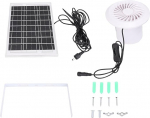 Solar Powered Ventilation Fan Kit, IP67 Weatherproof Solar Exhaust Fan for Chicken Coop Attic Greenhouse and Shed with Solar Panel