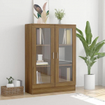 Willood Cabinet Bookcase Filing Cabinet Office Cabinet Display Cabinet Bookcase Sideboard Brown Oak Look 82.5 x 30.5 x 115 cm Wood Material