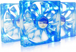 AABCOOLING Super Silent Fan 14 Blue LED - Vaikne ja t&otilde;hus 140 mm PC ventilaator 4 vibratsioonivastase padjaga ja sinise LED-iga - protsessorijahuti, PC ventilaator, jahutus, &otilde;hk 8,6 dB(A) 80 m3/h - v&auml;&auml;rtuspakk 3-st