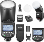 Godox V1Pro C v&auml;lklambi TTL &uuml;mmarguse peaga kaamera Speedlite 76Ws HSS 1/8000s 2980mAh liitium aku LED mudellamp v&auml;liss&auml;hvatus, V1-C (2024) SU-1 M/TTL v&auml;lklambi režiim Canonile