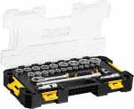 Stanley Fatmax FMMT98103-1 26-osaline pistikupesa komplekt 1/2 tolli (&uuml;hildub Pro-Stack s&uuml;steemiga, l&auml;bipaistva kaanega, sisaldab p&ouml;&ouml;ratavat ratast, mutriv&otilde;tit, pikendust ja universaal&uuml;hendust)