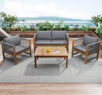 Ball & Cast aiam&ouml;&ouml;bli komplekt 4-osaline r&otilde;dum&ouml;&ouml;bel koos kahekordse diivani ja kohvilaudadega, 2 tugitooli ja padjad Lounge m&ouml;&ouml;bel v&auml;ljas, Patio m&ouml;&ouml;bel, Garden Lounge, Hall