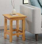 Hallowood Furniture Aston Oak Small Side Table - kohvipoolne &ouml;&ouml;kapp Konsool End Plant Lamp Tables for Small Spaces