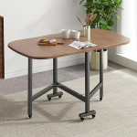 Klappbarer Esstisch mit 6 R&auml;dern: PVC-Platte, Halterung aus Kohlenstoffstahl, Starke Tragkraft, ideal f&uuml;r ESS- und Wohnzimmer. Um das Gl&uuml;ck zu verfolgen