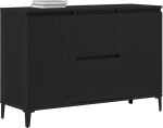 vidaXL Sideboard Black Oak Look 104 x 35 x 70 cm puidust komposiit stiilne elutoa kapp ristk&uuml;likukujuline hoiukapp kaasaegne puidust praktiline lahendus organiseerimiseks